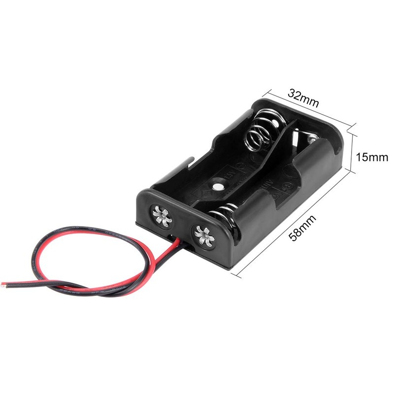 uxcell 3V Batteries Holder Case Memory Box 2 x 1.5V