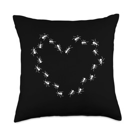 Mens Womens Kids Boys Girls Fire Ant Present Gift Fire Ant Themed Heart Print Graphic Lover Gift for Men Women Throw Pillow, 18x18, Multicolor