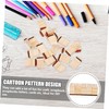 DOITOOL Wooden Month Stamp Set for Scrapbooking and Journaling DIY
