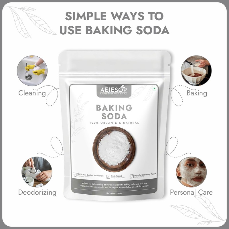 AEJESOP Baking Soda, Sodium Bicarbonate,7oz(200g)
