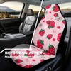 Qpednta Cute Strawberry Car Seat Covers for Women Waterproof Front