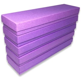 N'icePackaging 100 Qty - Royal-Purple Kraft Cotton Filled Gift Boxes - Size 8" x 2" x 7/8" - USA Made - Holidays/Birthdays/Sales/Storage/Display/Travel
