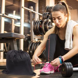 KICHOUSE Drawstring Backpack Bag for Sports Lightweight and Storage for Gym Swimming Travel and Beach Activities Capacity Drawstring Design