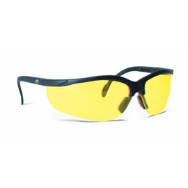 Walker's Sport High-Grade Polycarbonate Lenses Half Frame Soft Rubber Nose Piece Adjustable Safety Shooting Glasses, Yellow