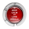 Taschenhalter Keep Calm Personalisiert mit Namen Ursula printplanet Chrom