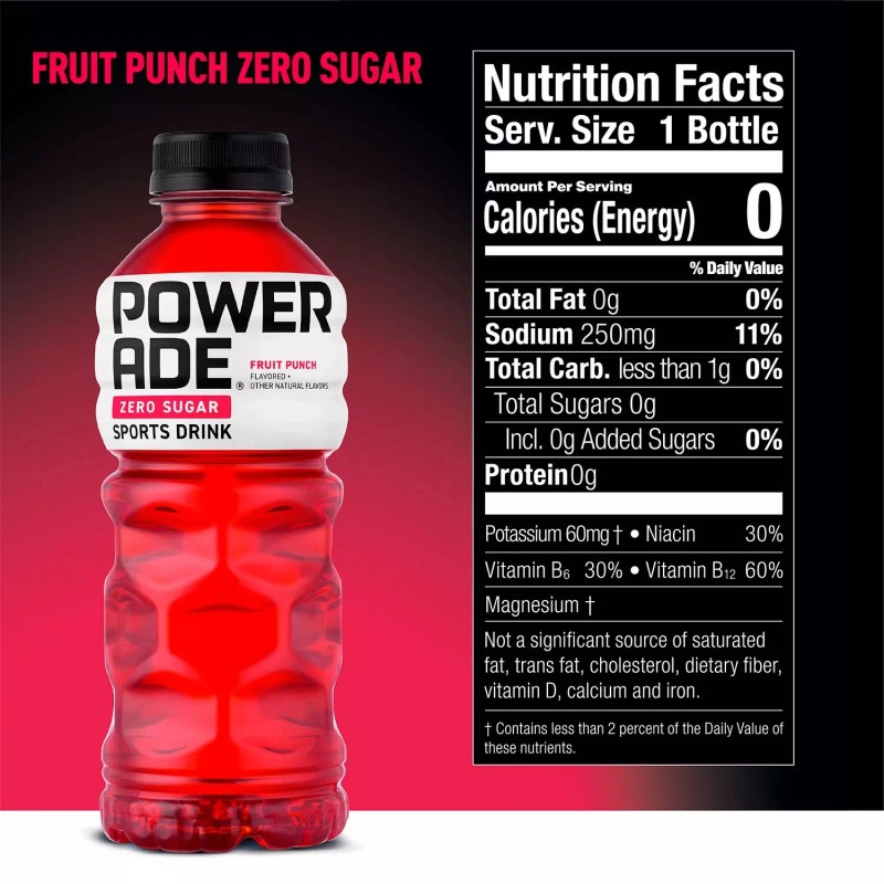 Powerade Zero Sports Drink Variety Pack (20 fl. oz., 24