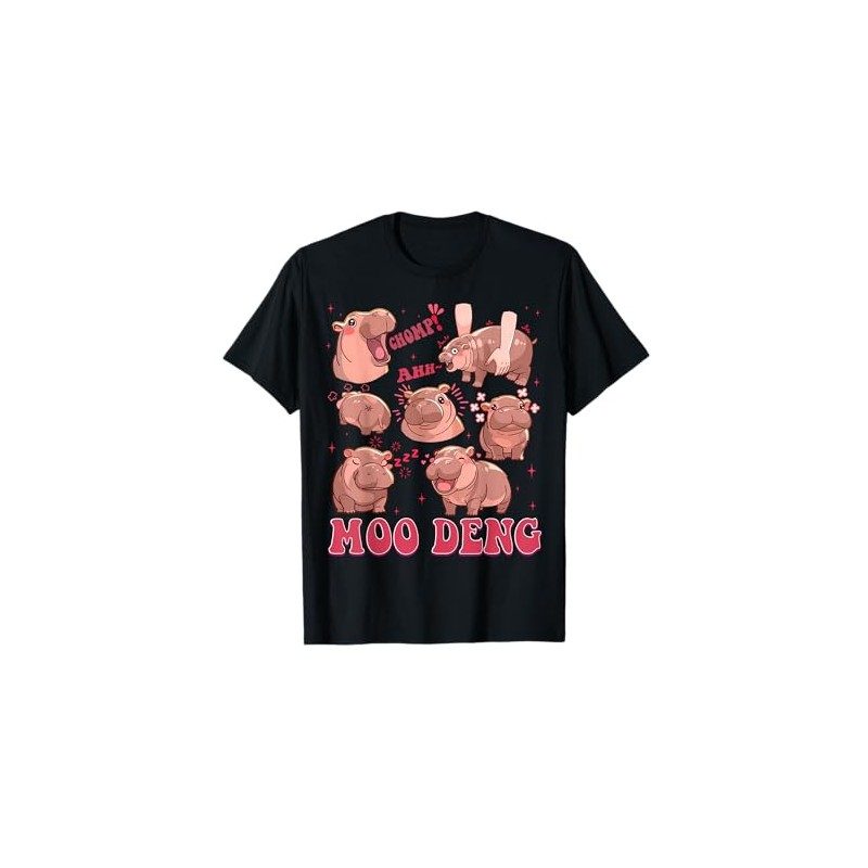 Moo Deng 2024 Moo Deng Moo Deng Cute Hippo T-Shirt,
