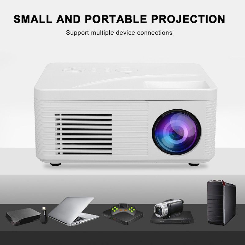 Mini Projector Home Portable HD 1080P Wall Projection Video USB