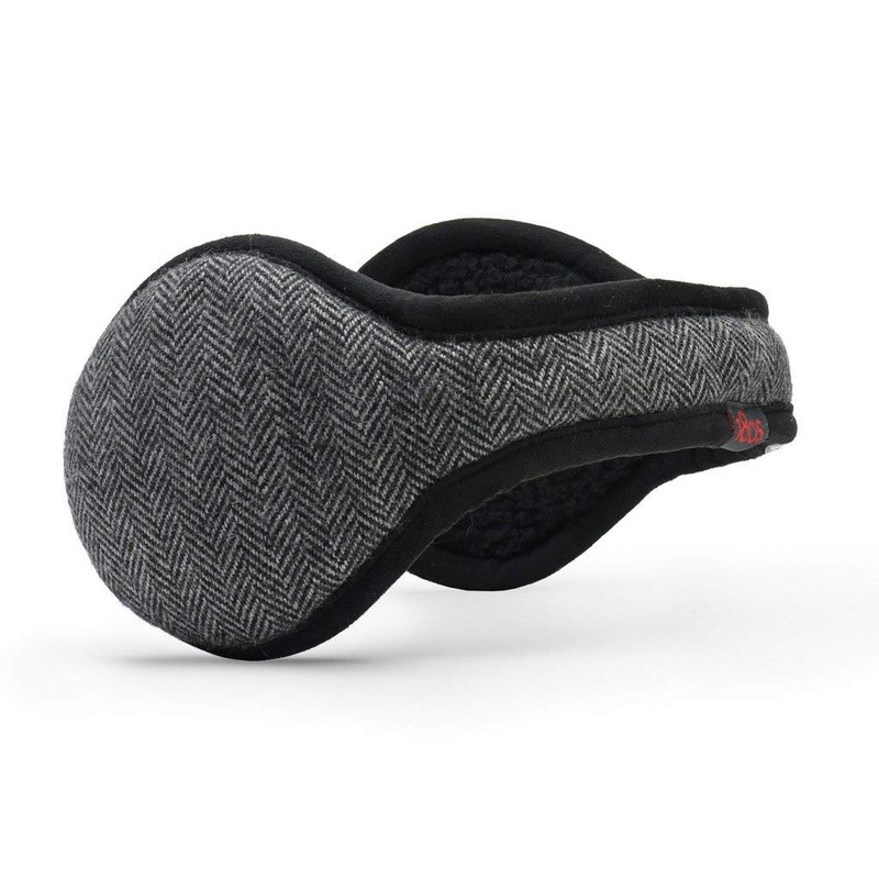 180s Men's American Wool Behind-the-Head Ear Warmer (Brown Tweed)