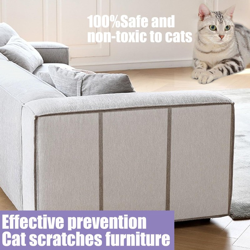 Chuangseed 6" x 20Yds Transparent Cat Scratch Deterrent Tape -