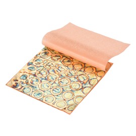 Sourcing Map 25 Pcs Gold Leaf Sheets 5.5" x 5.5" Imitation Gold Foil Sheets Variegated Booklet with Circle Pattern for Crafts, Picture Frames, Nails and DIY Arts Decoration