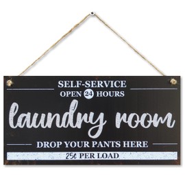 CARISPIBET Laundry room kitchen signs home decorative signs house décor decorative plaques rustic decoration signs 6" x 12"