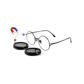 Magnet Clip on Men Adjustable Sunglasses Stepless, Using ND filter, adaptive Magnetic Clip On Women Adjustable Sunglasses,1-9 Levels for outdoors - Eyewear with Adjustable fit