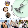 VCCWYQK Mjolnir Thor Hammer Cremation Jewellery for Ashes for Women