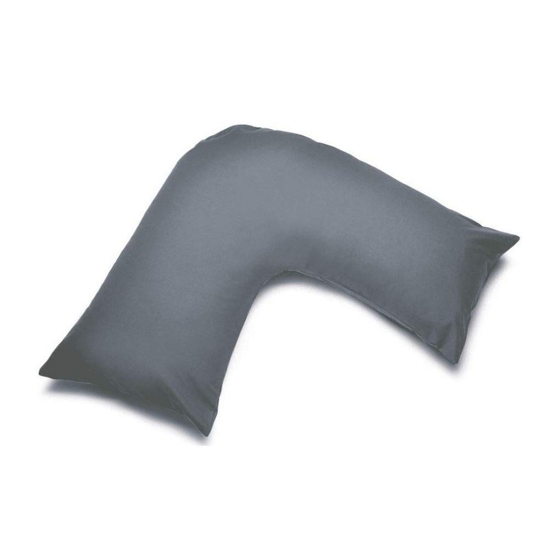 Belledorm Blue V shaped pillow case cover with poppers -