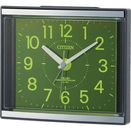 Rhythm Citizen 4RL434-008 Alarm Clock, Radio-controlled Clock, Analog, Easy to Read Dial, Gray