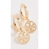 Tory Burch Women's Miller Huggie Hoop Earrings, Tory Gold, One
