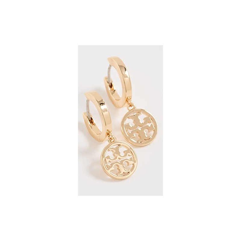 Tory Burch Women's Miller Huggie Hoop Earrings, Tory Gold, One