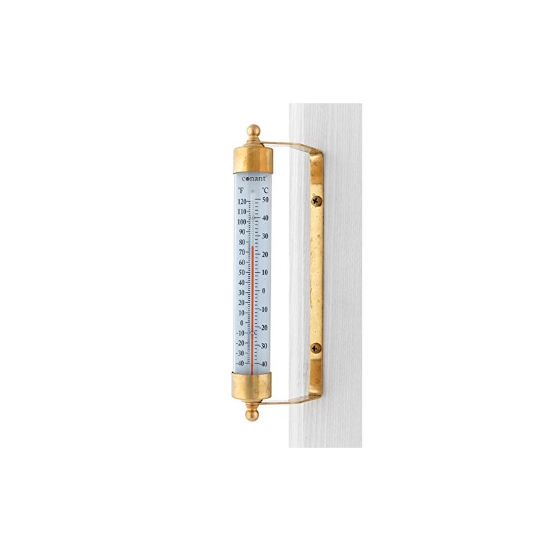 Conant T1FLB Brass Vermont Outdoor Thermometer