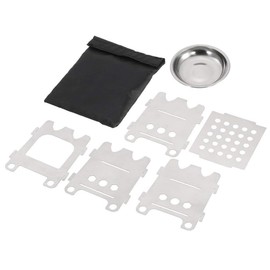 NUZAMAS Camping Stove Detachable Stainless Steel Wood Stove Portable Backpacking Alcohol Stove for Outdoor Camping Backpacking Hiking Picnic