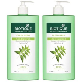 Neem Anti-Dandruff Shampoo and Conditioner, Eliminates Flaking and Itching, 650ml, Pack of 2