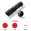 GaiGaiMall 4 Pack Red Light Flashlight 3 Modes Zoomable Red