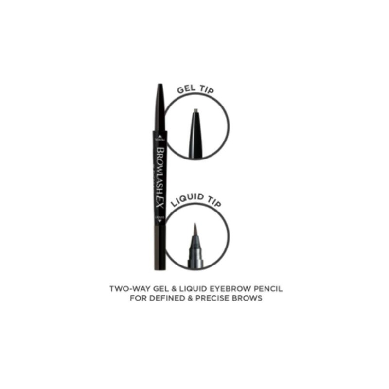 ブロウラッシュEX ウォーターストロング Wアイブロウ(ペンシル＆リキッド) グレイッシュブラウン