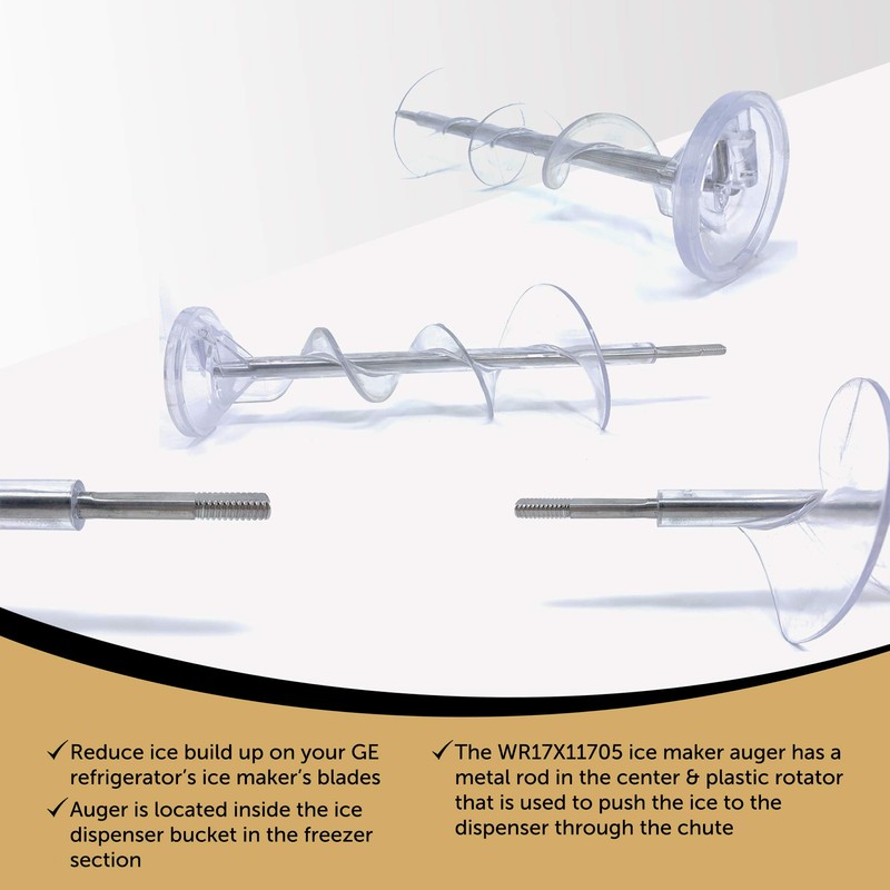 GE Refrigerator Ice Maker Dispenser Auger WR17X11705