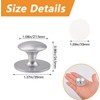 Morobor Stainless Steel Drawer Knobs, 4pcs Self-Stick Instant Cabinet Handle