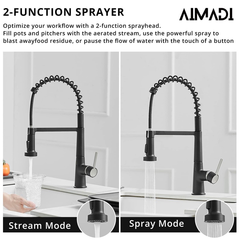 AIMADI Touchless Kitchen Faucet with Pull Down Sprayer, Sensor Smart