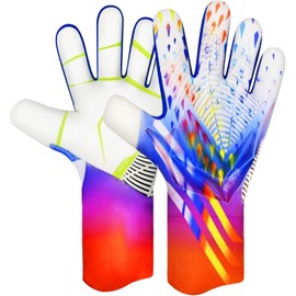QUICARD Feliexez Soccer Goalkeeper Gloves, Ultimate Grip Football Goalie Gloves with Size 6/7/8/9/10, Strong Receiver, American Football for Men, Boys, Youth, Adult, Kids and Small Hands (White, 9)