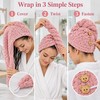 Absorbent Hair Towel Wrap for Wet Hair – Button Closure