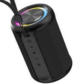 CofunKool Small Portable Bluetooth Speaker with RGB Light, Clear Stereo Sound, Wireless Speaker Bluetooth 5.4, TWS Pairing, AUX & TF Card Input for Bedroom, Desk, Travel, Home