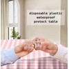 SietDESEO 2 Pack Pink Gingham Tablecloth Round 84 x 84