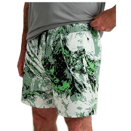 HUK Men's Standard Pursuit Volley Pattern, Quick-Dry Shorts, Fog Green