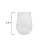 Creative Co-Op 14 Ounce Recycled Glass Stemless Wine Glasses