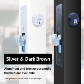 elox Storefront Narrow Stile Mortise Door Lock Hookbolt, 31/32" Backset, w/Aluminum Finish faceplate