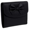 Gorjus Ladies Leather Wallet with Bow, black, Casual
