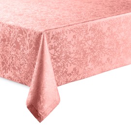 Harmony High-Quality Tablecloth with Hemmed Edge, Dusky Pink, Round, 160 cm, Easy to Clean