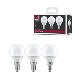 Paulmann Leuchten Paulmann 285.37 LED 3-Pack Drop 5.5 W E14 230 V 2700 K 28537 Plastic, 5.5 W, 8.1 x 4.5 x 8.1 cm