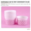 DOITOOL 100Pcs Ice Cream Sundae Cups Paper Yogurt Dessert Bowls