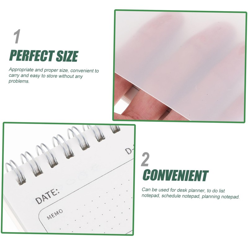 Operitacx Undated Daily Planner Notepad for Tear-Off Portable Planning Notebook