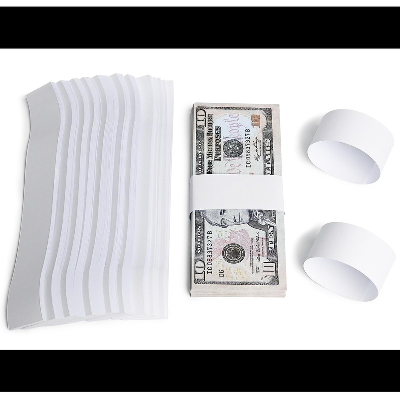 L LIKED Blank Money Band Self Sealing Currency Straps for