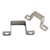Faspiroty 6Pcs M40x40 Stainless Steel Square Tube Pipe Clamps