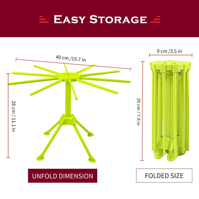 Ourokhome Collapsible Spaghetti Drying Rack- Plastic Household Pasta Hanging Dryer