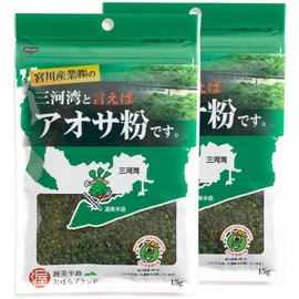 Miyagawa Sangyo Japanese Aosa Powder, Mikawa Bay, Takoyaki Powder, 0.5 oz (15 g) (2 Bags)