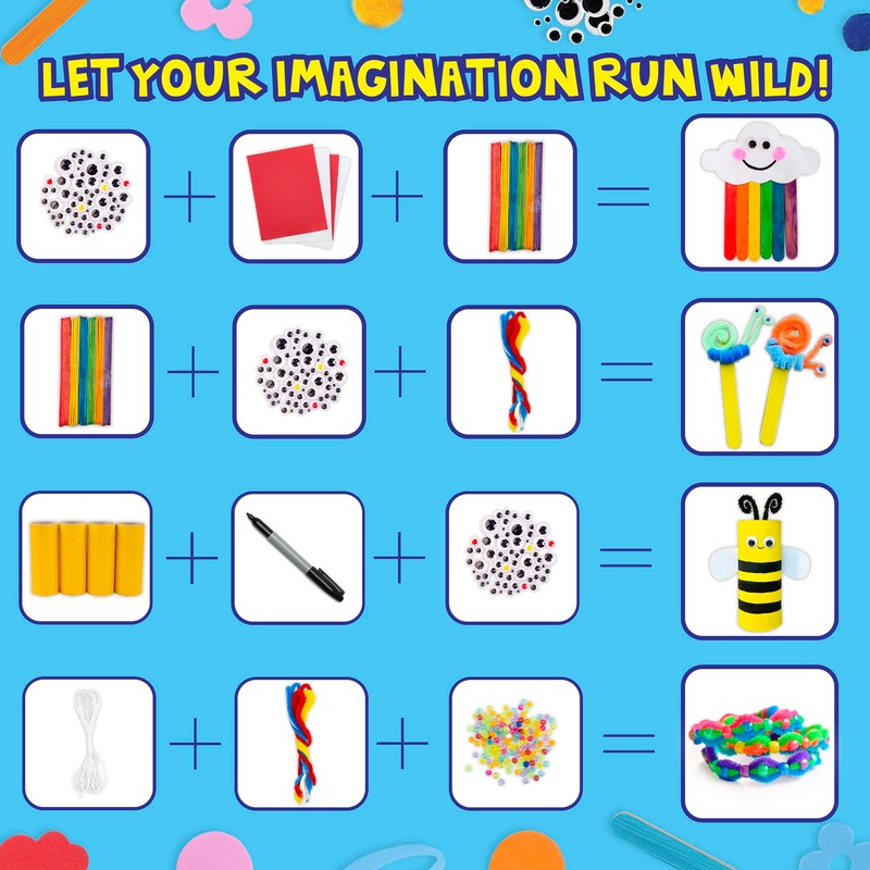 abeec abeec Giant Craft Kit for Kids | 1000+ Piece