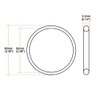 sourcing map Fluororubber O-Rings 60mm OD 53mm ID 3.5mm Width