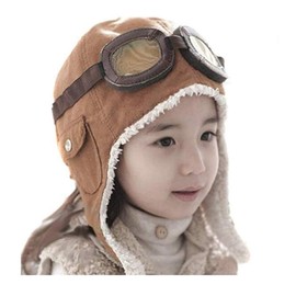 Genius_Baby Baby Kid Boy and Girl Warm Earmuffs Pilot Cap Aviator Hat