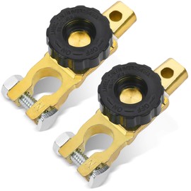 LotFancy - Interruptor de desconexión de batería de poste superior para coche, camión, barco, RV, ATV, de 12 V y 24 V, interruptor aislante resistente de batería, 125/500 amperios